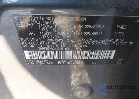 2018 Toyota Rav4 Le from USA, damaged, VIN JTMBFREVXJJ745169